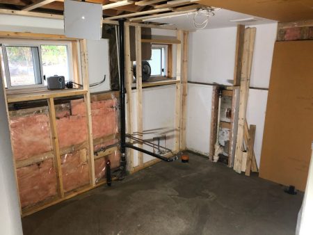 Blue Hexagon Tile with Brass Accents Steam Room - Start- Maplewood